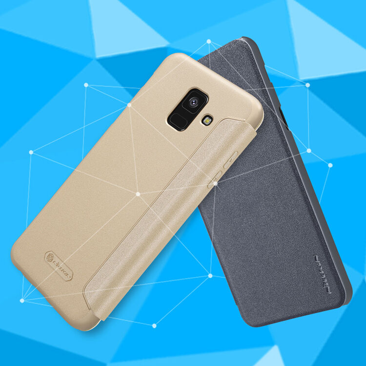 Husă flip Nillkin Sparkle, pentru Samsung Galaxy A6 (2018) - negru