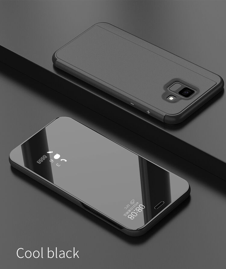 Carcasă metalică tip oglindă pentru Samsung Galaxy A6 (2018) - negru