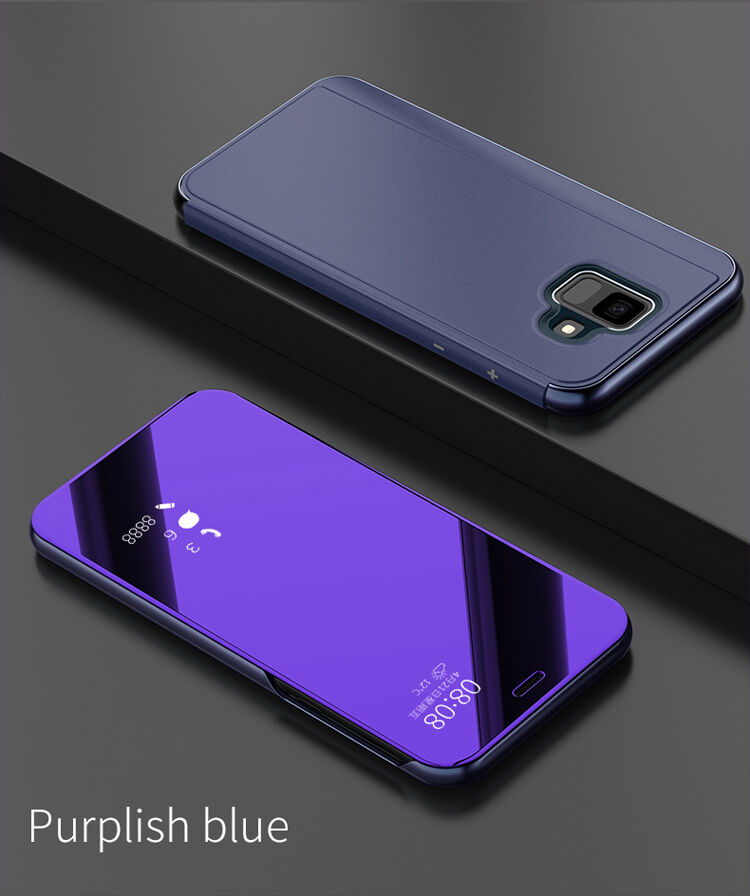 Carcasă metalică tip oglindă pentru Samsung Galaxy A6 (2018) - negru