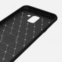 Carcasă din plastic cu textură șlefuită, pentru Samsung Galaxy J6 (2018) - negru