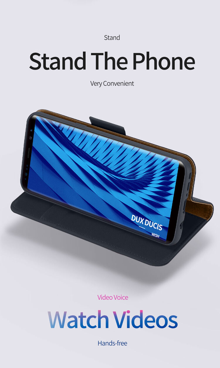Husă flip Dux Ducis Wish, pentru Samsung Galaxy Note 8 - albastru închis