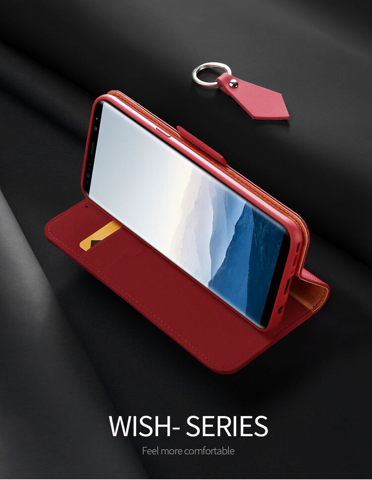 Husă flip Dux Ducis Wish, pentru Samsung Galaxy Note 8 - roșu