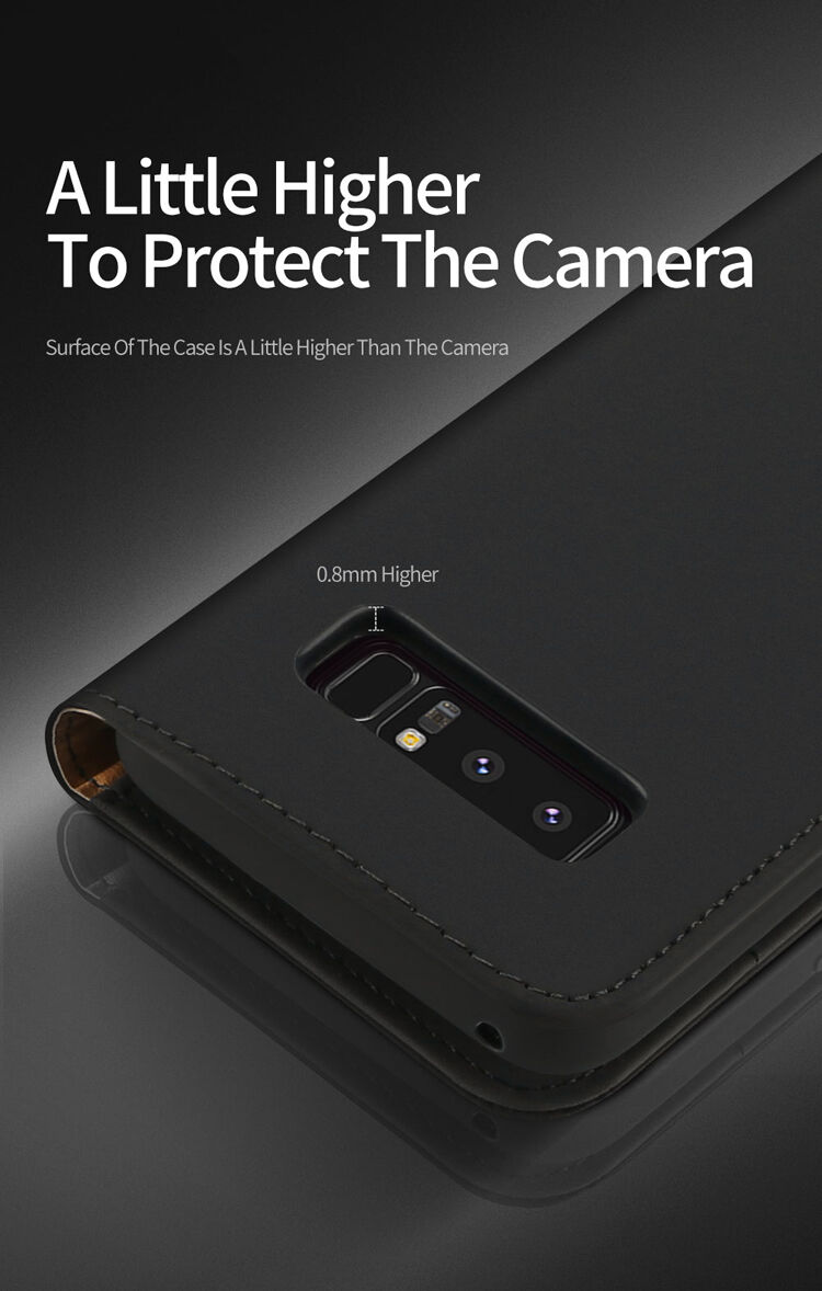 Husă flip Dux Ducis Wish, pentru Samsung Galaxy Note 8 - negru