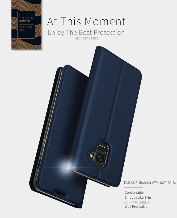 Husă flip Dux Ducis Skin Pro, pentru Samsung Galaxy J6 (2018) - albastru închis