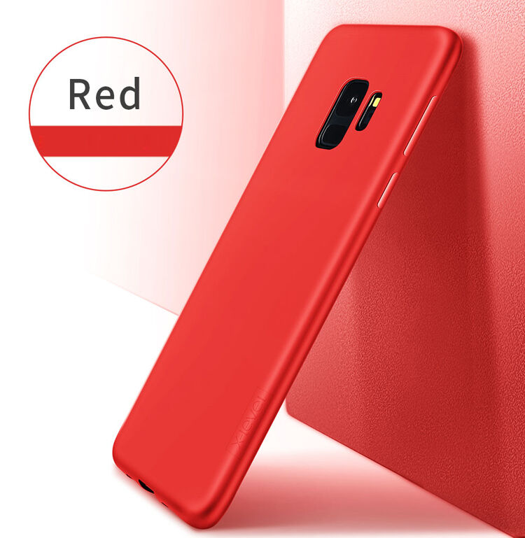 Carcasă X-Level Frosted, din plastic, pentru Samsung Galaxy S9 - roșu