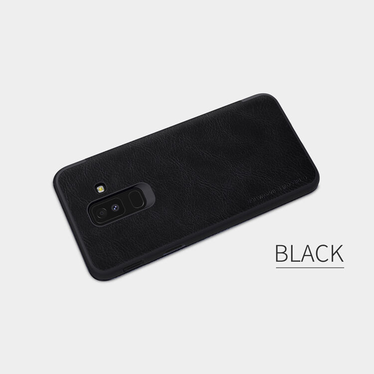 Husă flip Nillkin Qin, din piele, pentru Samsung Galaxy A6 Plus (2018) - maro
