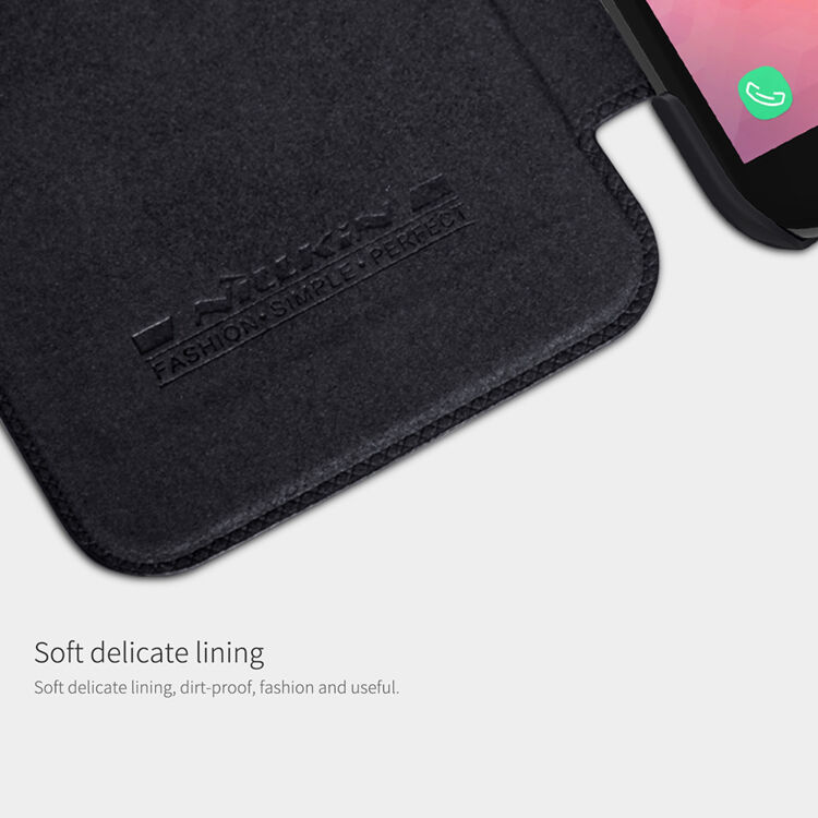 Husă flip Nillkin Qin, din piele, pentru Samsung Galaxy A6 (2018) - negru