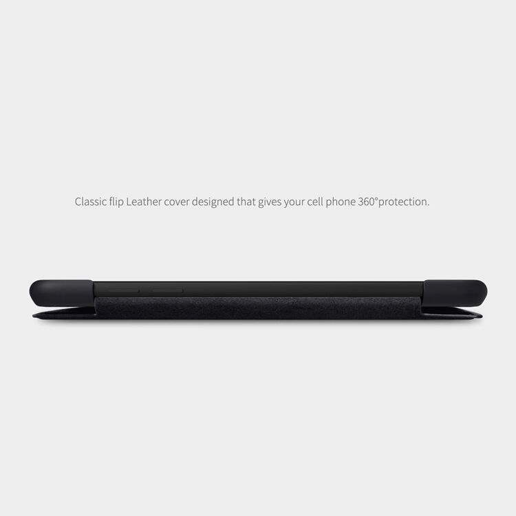 Husă flip Nillkin Qin, din piele, pentru Samsung Galaxy A6 (2018) - negru