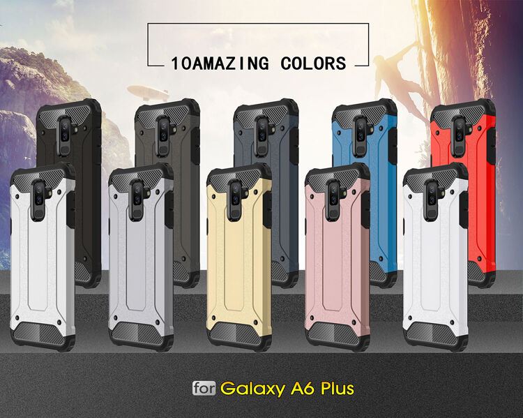Carcasă super rezistentă Armor, pentru Samsung Galaxy A6 Plus (2018) - roz-auriu