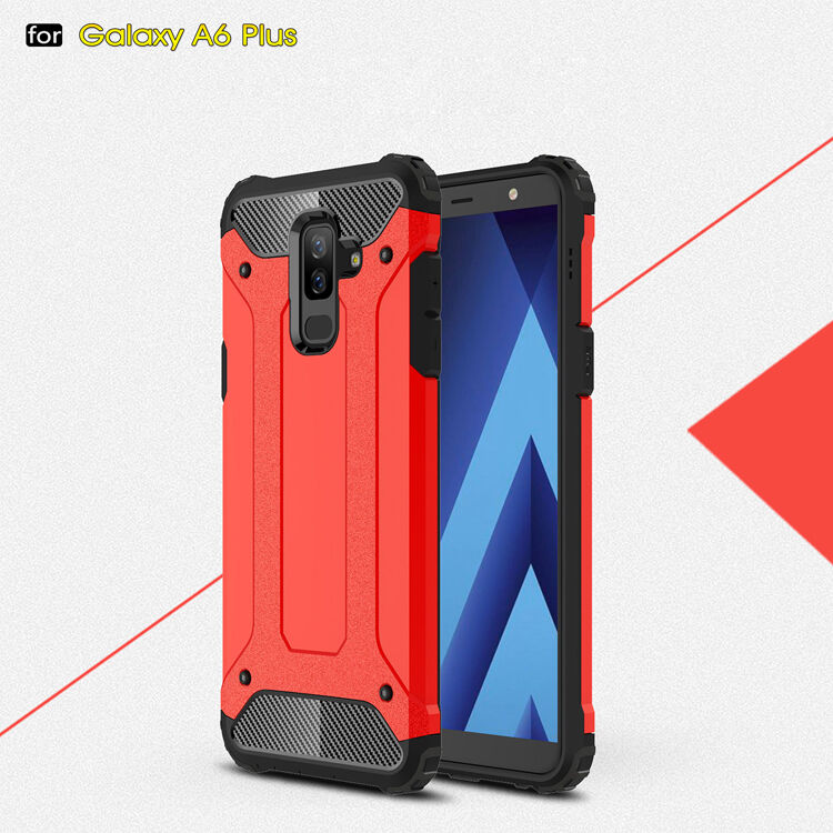 Carcasă super rezistentă Armor, pentru Samsung Galaxy A6 Plus (2018) - roz-auriu
