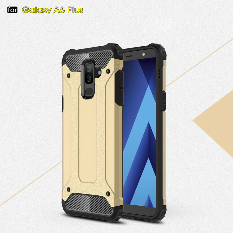 Carcasă super rezistentă Armor, pentru Samsung Galaxy A6 Plus (2018) - roz-auriu