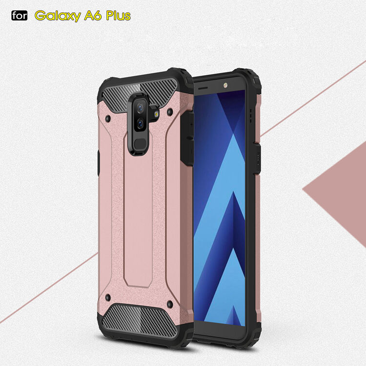Carcasă super rezistentă Armor, pentru Samsung Galaxy A6 Plus (2018) - roz-auriu