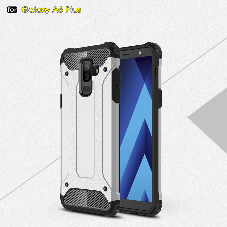 Carcasă super rezistentă Armor, pentru Samsung Galaxy A6 Plus (2018) - roz-auriu Carcasă super rezistentă Armor, pentru Samsung Galaxy A6 Plus (2018) - roz-auriu