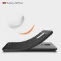 Carcasă din plastic cu textură șlefuită, pentru Samsung Galaxy A6 Plus (2018) - roșu