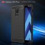 Carcasă din plastic cu textură șlefuită, pentru Samsung Galaxy A6 Plus (2018) - gri