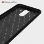 Carcasă din plastic cu textură șlefuită, pentru Samsung Galaxy A6 Plus (2018) - gri