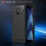 Carcasă din plastic cu textură șlefuită, pentru Samsung Galaxy A6 (2018) - albastru închis