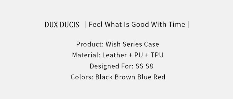 Husă flip Dux Ducis Wish, pentru Samsung Galaxy S8 - negru