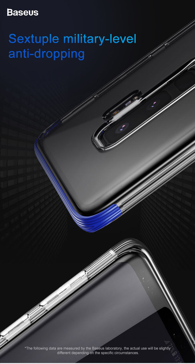 Carcasă Baseus Armor, din plastic transparent pentru Samsung Galaxy S9 Plus - roșu
