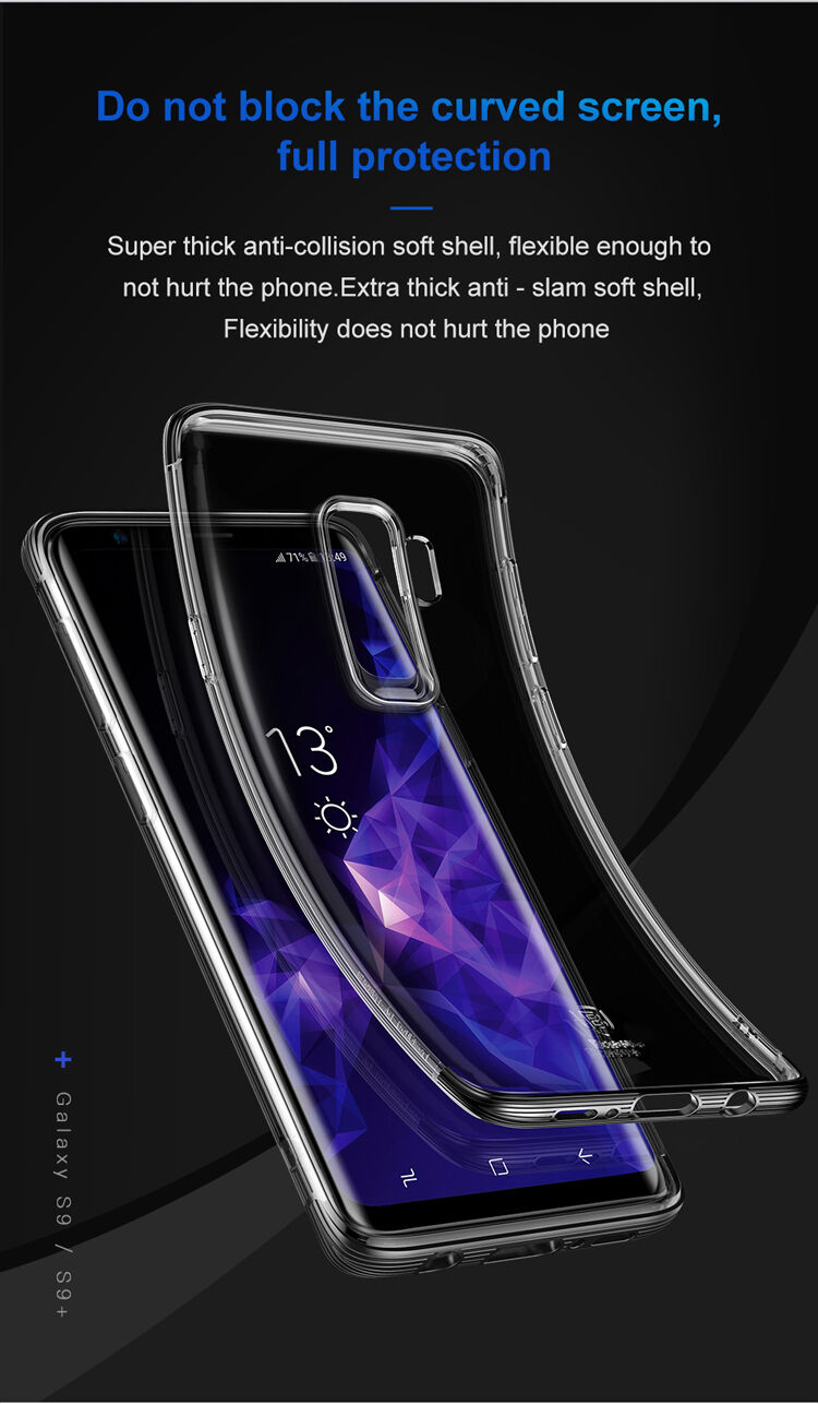 Carcasă Baseus Armor, din plastic transparent pentru Samsung Galaxy S9 Plus - roșu