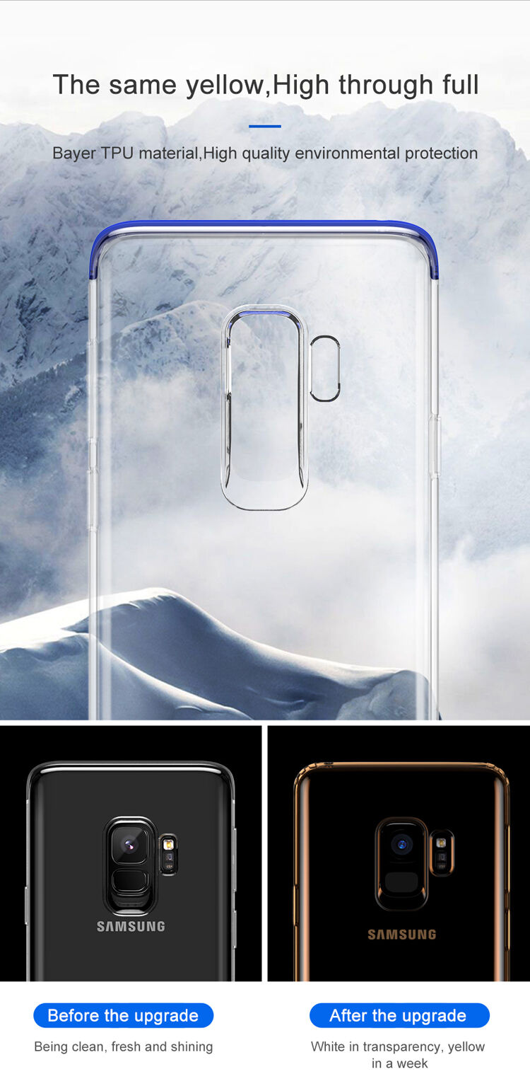 Carcasă Baseus Armor, din plastic transparent pentru Samsung Galaxy S9 Plus - roșu