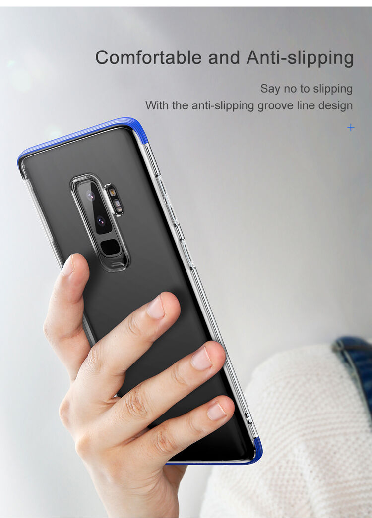 Carcasă Baseus Armor, din plastic transparent pentru Samsung Galaxy S9 Plus - roșu