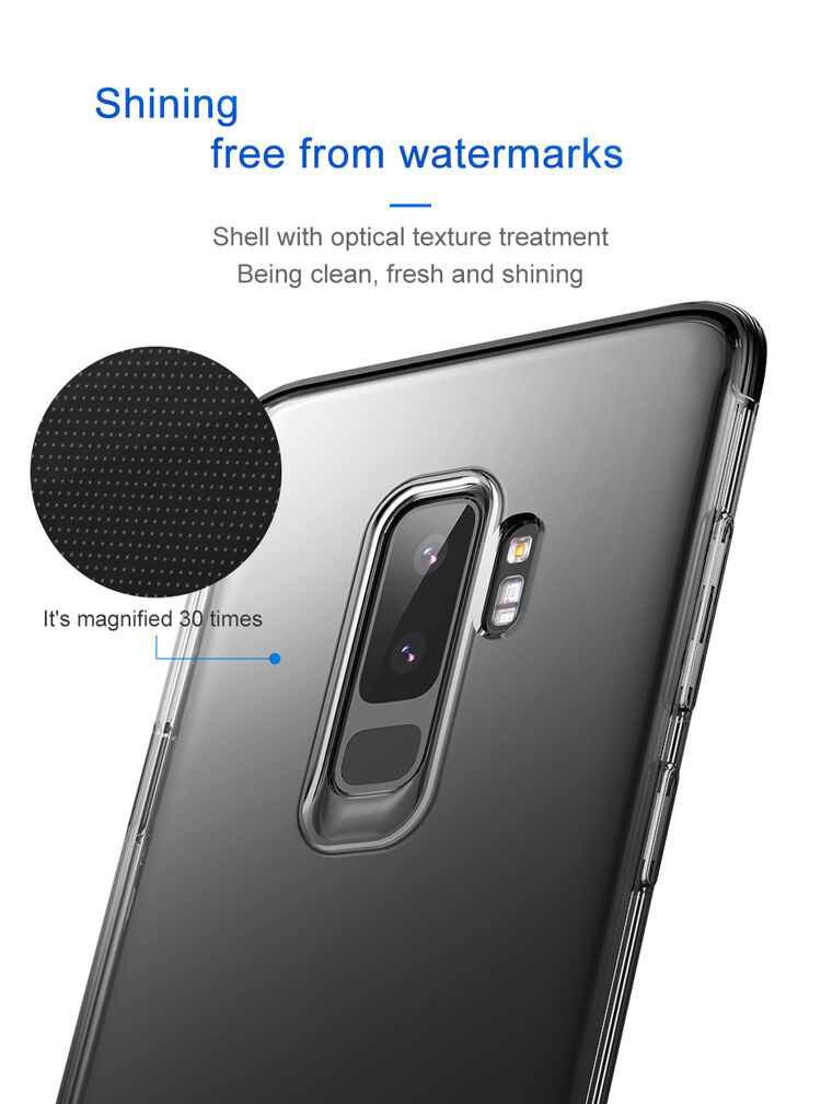 Carcasă Baseus Armor, din plastic transparent pentru Samsung Galaxy S9 Plus - roșu