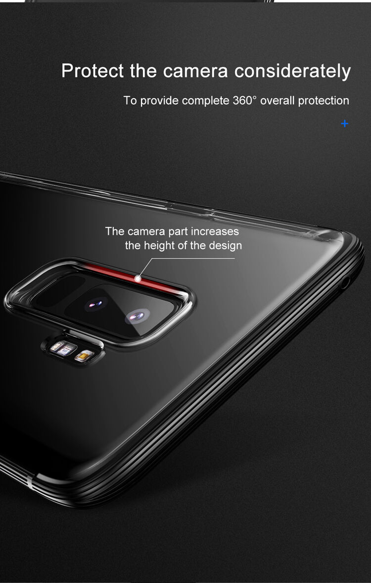 Carcasă Baseus Armor, din plastic transparent pentru Samsung Galaxy S9 Plus - roșu