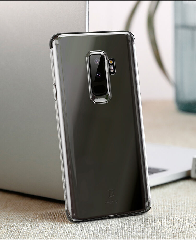 Carcasă Baseus Armor, din plastic transparent pentru Samsung Galaxy S9 Plus - roșu