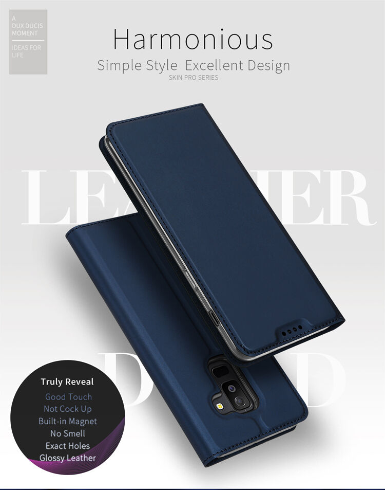 Husă flip Dux Ducis Skin Pro, pentru Samsung Galaxy A6 Plus (2018) - auriu