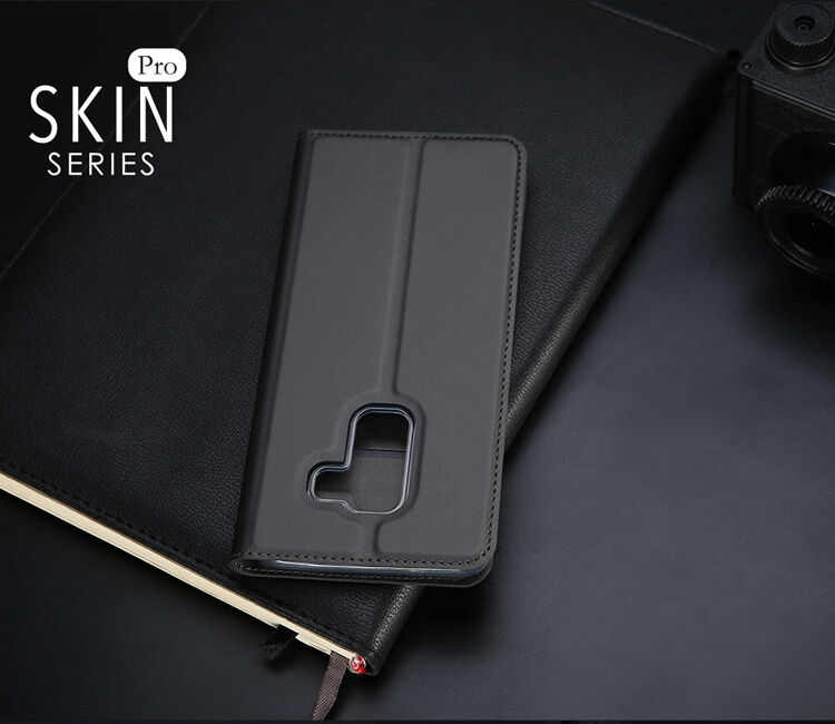 Husă flip Dux Ducis Skin Pro, pentru Samsung Galaxy A6 Plus (2018) - roz-auriu