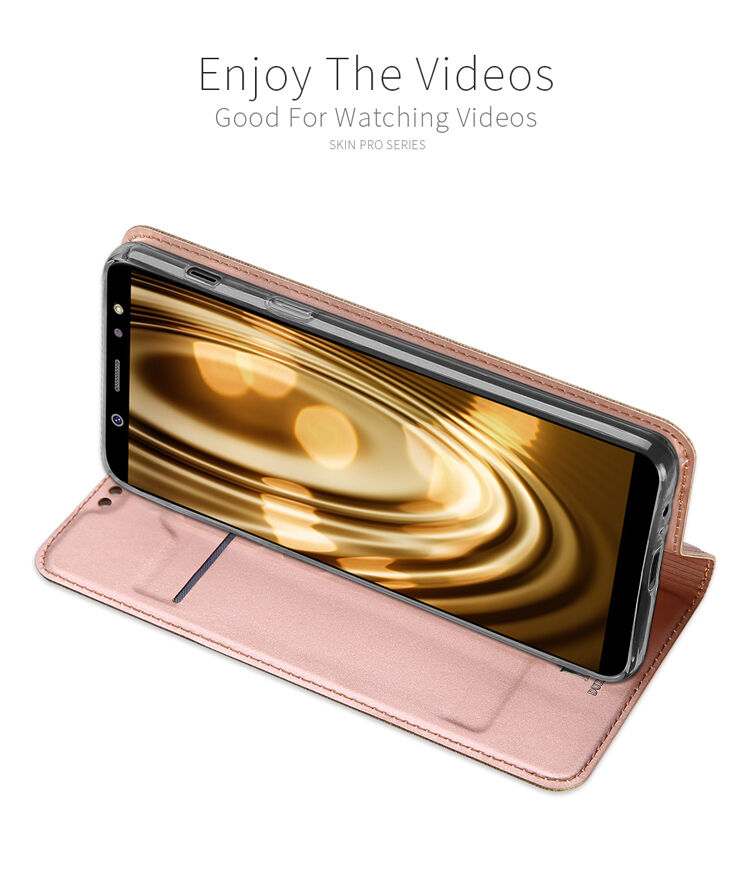 Husă flip Dux Ducis Skin Pro, pentru Samsung Galaxy A6 Plus (2018) - gri
