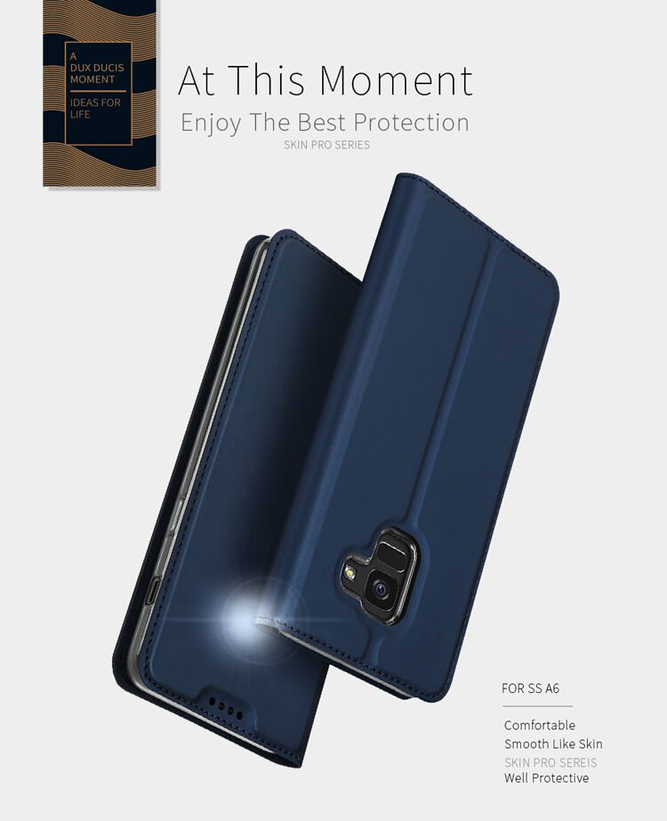 Husă flip Dux Ducis Skin Pro, pentru Samsung Galaxy A6 (2018) - gri