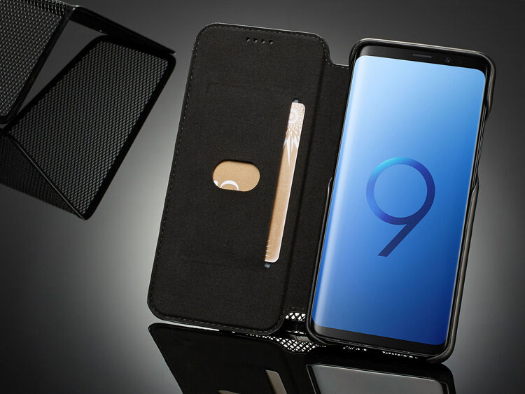 Husă flip LC.Imeeke, din piele, pentru Samsung Galaxy S9 - roșu