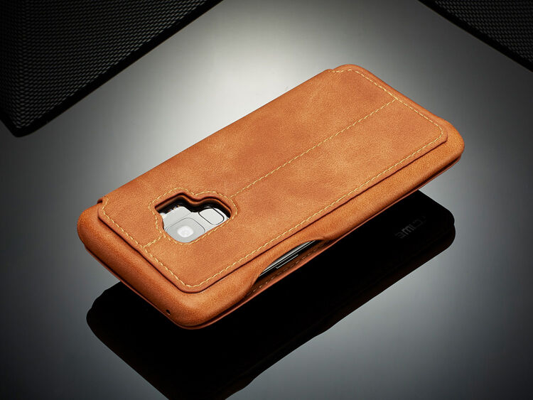 Husă flip LC.Imeeke, din piele, pentru Samsung Galaxy S9 - roșu
