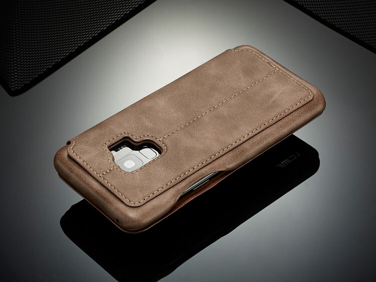 Husă flip LC.Imeeke, din piele, pentru Samsung Galaxy S9 - roșu