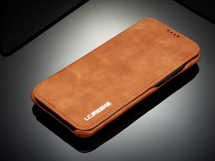 Husă flip LC.Imeeke, din piele, pentru Samsung Galaxy S9 - roșu