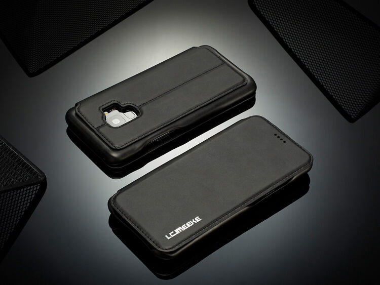 Husă flip LC.Imeeke, din piele, pentru Samsung Galaxy S9 - roșu