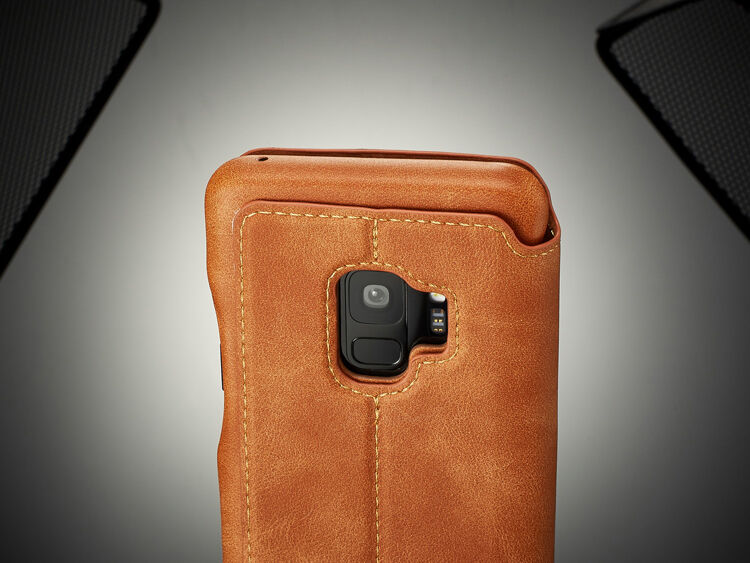 Husă flip LC.Imeeke, din piele, pentru Samsung Galaxy S9 - roșu