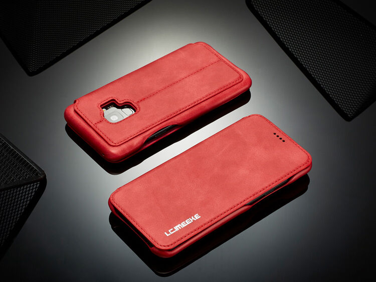 Husă flip LC.Imeeke, din piele, pentru Samsung Galaxy S9 - negru
