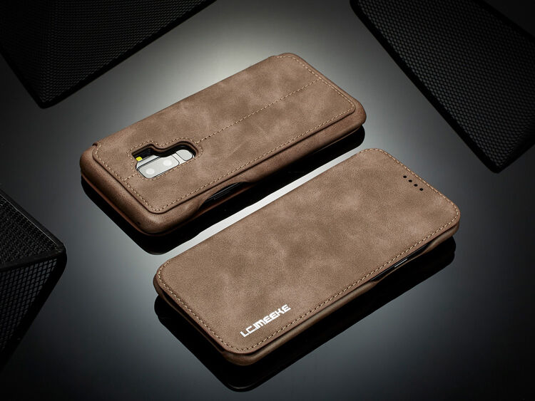 Husă flip LC.Imeeke, pentru Samsung Galaxy S9 Plus - maro