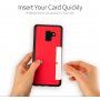 Husă din piele Dux Ducis Pocard, pentru Samsung Galaxy A8 (2018) - roșu