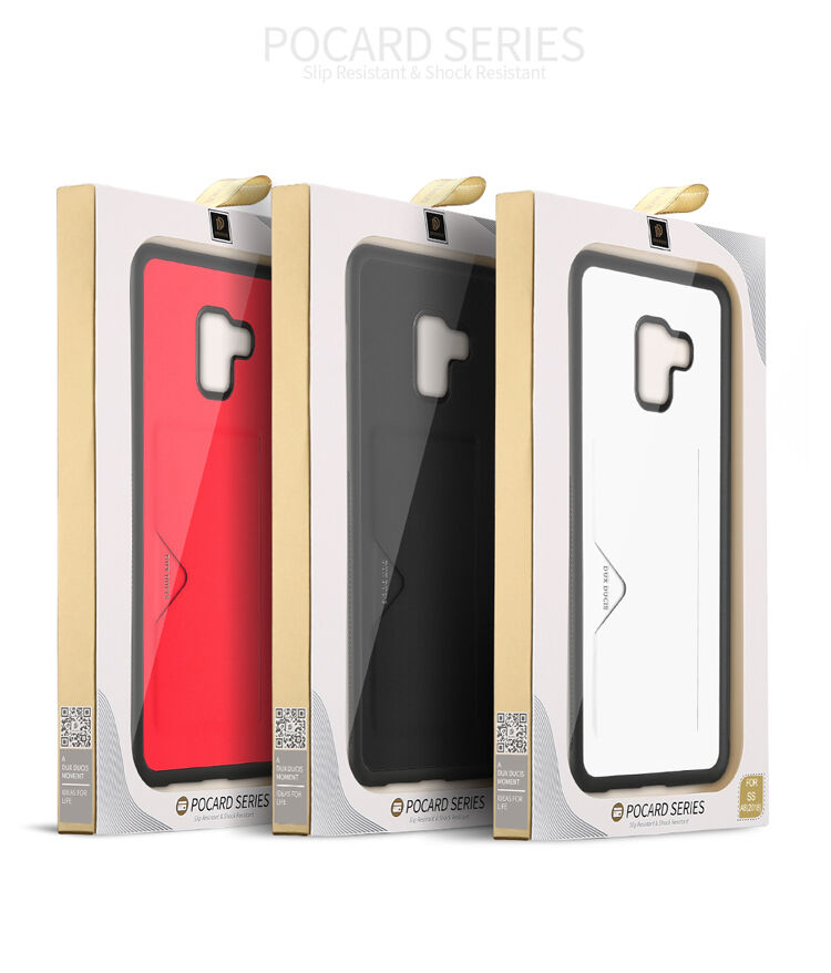 Husă din piele Dux Ducis Pocard, pentru Samsung Galaxy A8 (2018) - alb Husă din piele Dux Ducis Pocard, pentru Samsung Galaxy A8 (2018) - alb