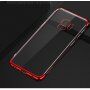 Carcasă transparentă Sulada, din plastic, cu ramă, pentru Samsung Galaxy S9 - argintiu