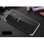 Carcasă transparentă Sulada, din plastic, cu ramă, pentru Samsung Galaxy S9 - argintiu