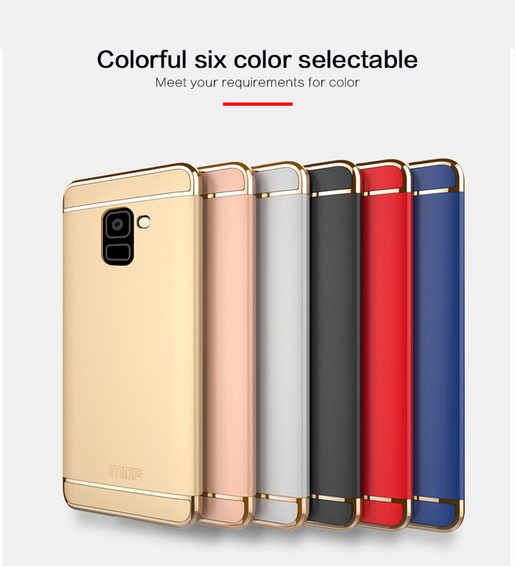 Carcasă Mofi din plastic pentru Samsung Galaxy A8 Plus (2018) - roz-auriu