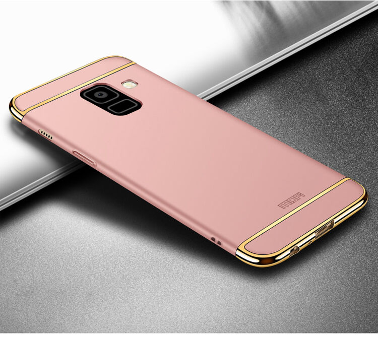 Carcasă Mofi din plastic pentru Samsung Galaxy A8 (2018) - roșu