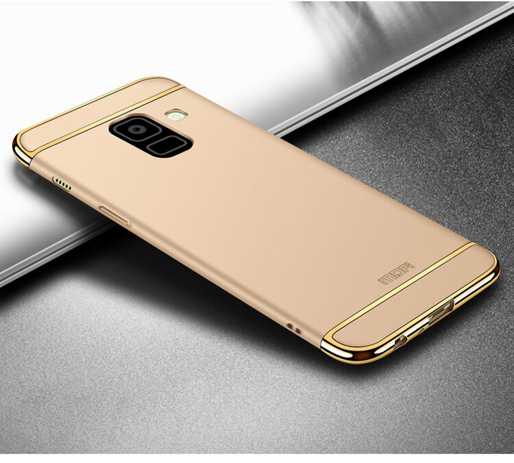 Carcasă Mofi din plastic pentru Samsung Galaxy A8 (2018) - roșu