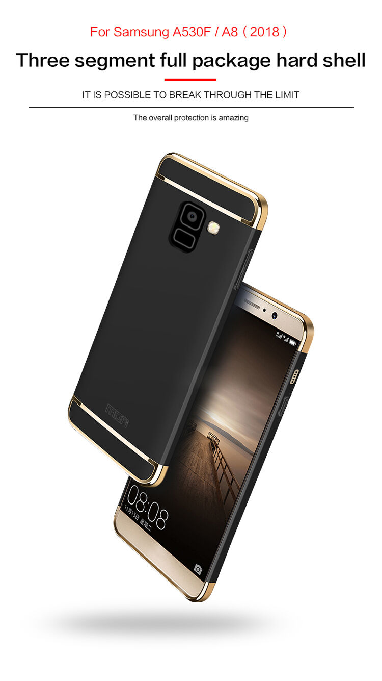 Carcasă Mofi din plastic pentru Samsung Galaxy A8 (2018) - argintiu