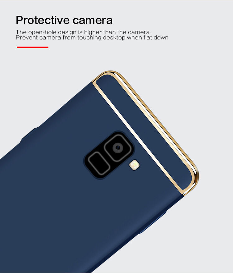 Carcasă Mofi din plastic pentru Samsung Galaxy A8 (2018) - argintiu